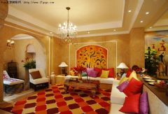 摩洛哥风情 艳丽美家混搭客厅装修图片