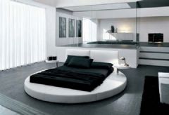 黑白色调的家居设计现代卧室装修图片