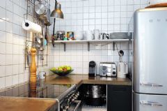 瑞典斯德哥尔摩78平客租公寓简约厨房装修图片