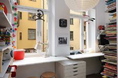 瑞典斯德哥尔摩78平客租公寓简约书房装修图片