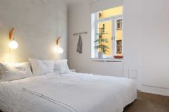 瑞典斯德哥尔摩78平客租公寓简约卧室装修图片