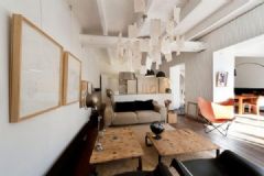 淳朴而自然的法国公寓简约客厅装修图片