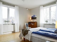 北欧69平米质朴“甜园”公寓田园卧室装修图片
