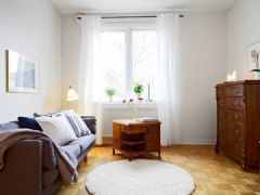 北欧69平米质朴“甜园”公寓田园客厅装修图片