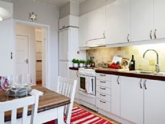 北欧69平米质朴“甜园”公寓田园厨房装修图片