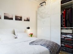 型男为爱打造60平米北欧小居简约卧室装修图片