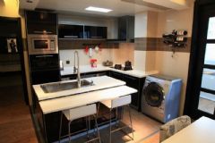 170平米黑白奢华家居现代厨房装修图片