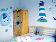 蓝白童趣小屋地中海儿童房装修图片