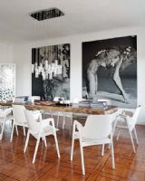 150平米印象派艺术空间简约餐厅装修图片