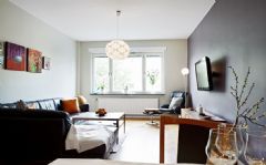 瑞典简约古典公寓简约客厅装修图片