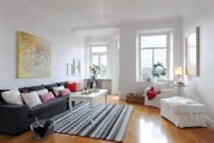 精致瑞典风格公寓简约客厅装修图片