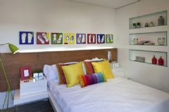 巴西阳光海岸私人别墅现代卧室装修图片