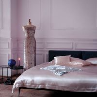 粉红色的卧室现代卧室装修图片