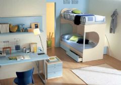 创意双层架子床二混搭儿童房装修图片