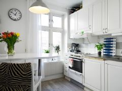 灰白情愫的北欧公寓欧式厨房装修图片