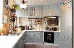 130平方现代地中海风情地中海厨房装修图片