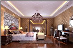 天津430平美式风格别墅美式卧室装修图片