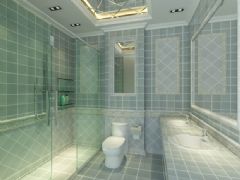 天津430平美式风格别墅美式卫生间装修图片
