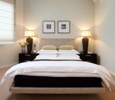 清新海景公寓现代卧室装修图片