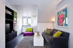 54平米动感瑞典公寓简约客厅装修图片