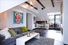 54平米动感瑞典公寓简约客厅装修图片