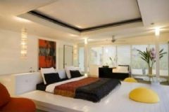 巴厘岛双层白别墅现代卧室装修图片