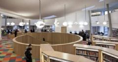 英国伦敦加拿大水上图书馆现代书店装修图片