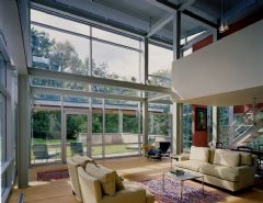 北卡罗纳州的超通透住宅现代客厅装修图片