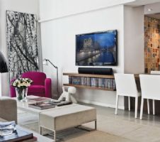 巴西通风明亮的现代公寓设计现代客厅装修图片
