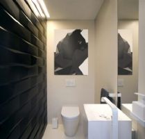65平米超现代色彩公寓现代卫生间装修图片