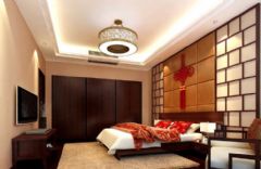 中式风格别墅中式卧室装修图片