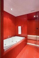 红色激情卫浴装修一现代卫生间装修图片