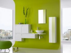 绿色清新浴室案例二现代卫生间装修图片