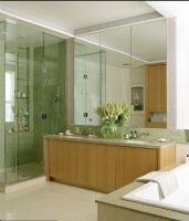 绿色清新浴室案例二现代卫生间装修图片