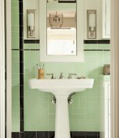 绿色清新浴室案例三现代卫生间装修图片