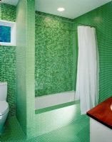 绿色清新浴室案例三现代卫生间装修图片