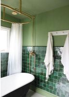 绿色清新浴室案例四现代卫生间装修图片
