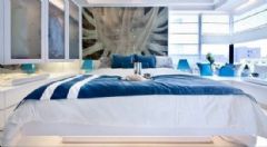 90平米淡蓝色小户型现代卧室装修图片
