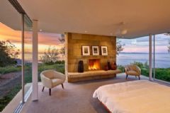 美加州宁静海景别墅现代卧室装修图片