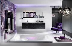 浪漫紫色卫浴现代卫生间装修图片