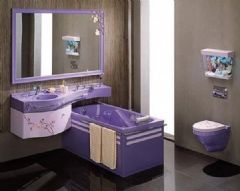 浪漫紫色卫浴现代卫生间装修图片