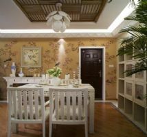 130平米新中式家居中式餐厅装修图片