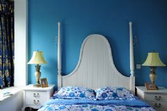 120平米蔚蓝地中海地中海卧室装修图片