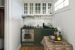34平米优雅复古小户型混搭厨房装修图片