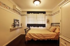90平米美式乡村婚房美式卧室装修图片