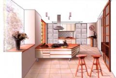 色彩各异的厨房设计二现代厨房装修图片
