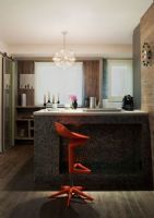90平米个性公寓设计混搭厨房装修图片