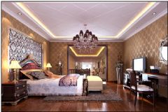 320平美式风情别墅美式卧室装修图片