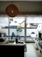78平米黑白绿时尚公寓混搭客厅装修图片