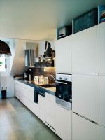 78平米黑白绿时尚公寓混搭厨房装修图片